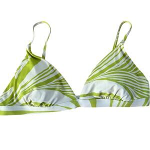Roxy Women’s Bali Breaks Fixed Triangle Bikini Top - Green NWT Medium